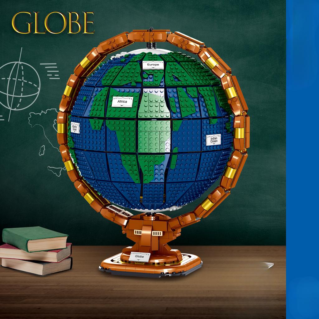 Science and Education Building Block Globe Puzzle Assembly Building Block Model Children's Enlightenment Toy Gift