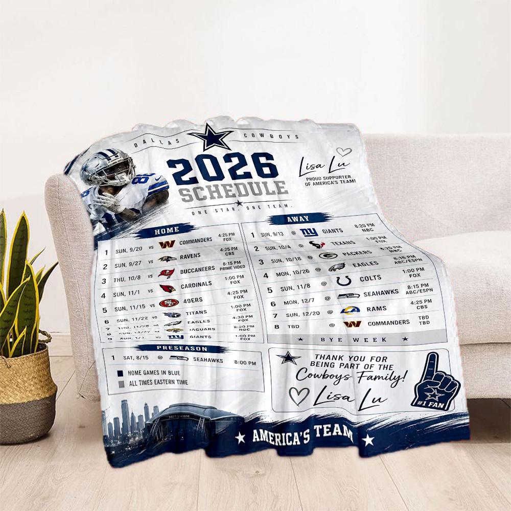 Dallas Blanket Warmthful Decor Suitable for Office Couch Livingroom All-Season Use Digital Print Ideal Gift for Friends Family Couples Picnic