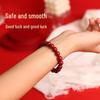Lingxi Cinnabar Crystal Sand Bracelet with Raw Stone 