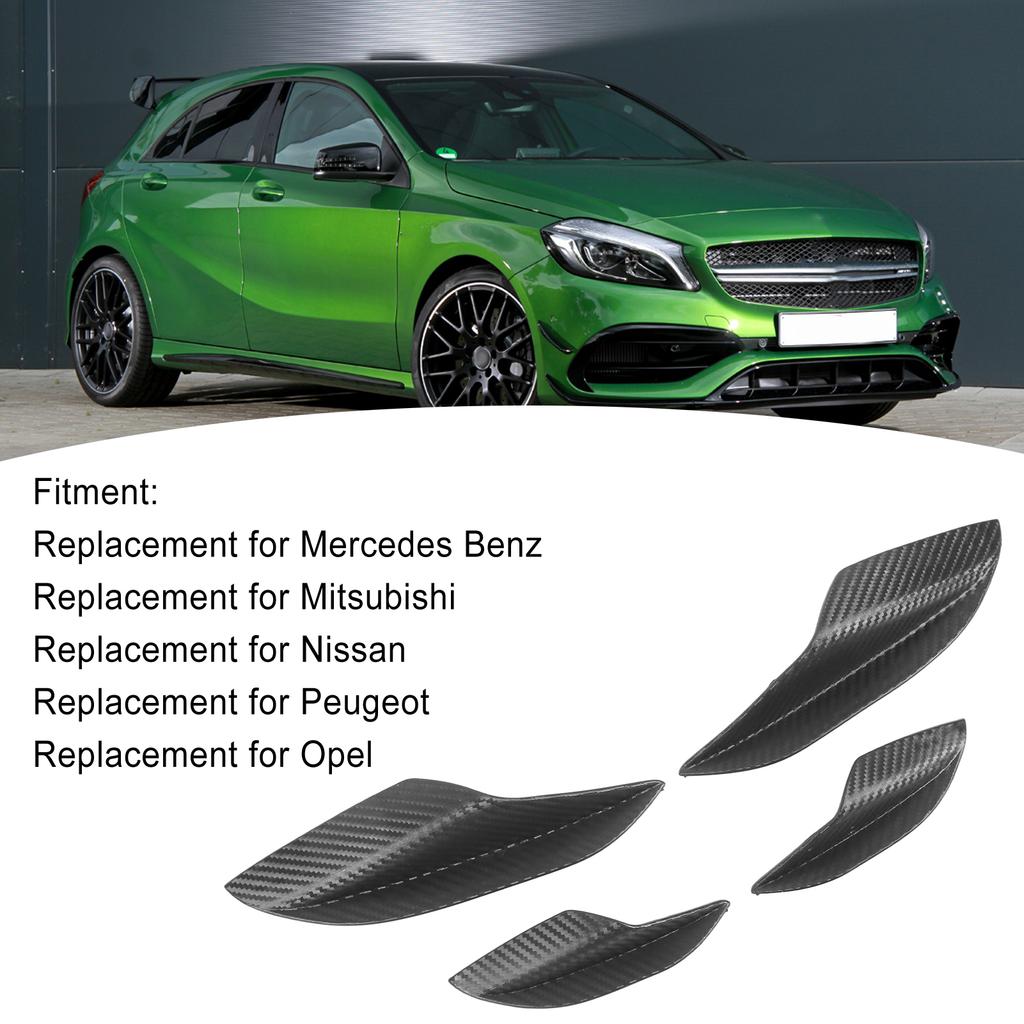 Bumper Fin Car Front Bumper Side Splitter Canards Lip Spoiler Deflector Replacement for