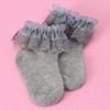 Newborn Baby Girl Solid Color Breathable Cotton Elastic Princess Lace Socks