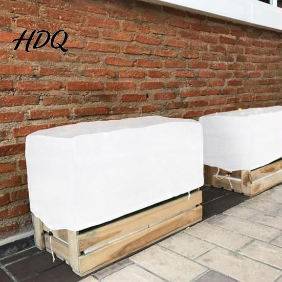 Thermal Insulation Plant Cover Garden Raised Bed Cover Freeze Protection Adjustable Drawstring