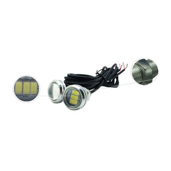 1 Pair 12V 15W Eagle Eye Auto LED Light Daytime Running Backup Car
