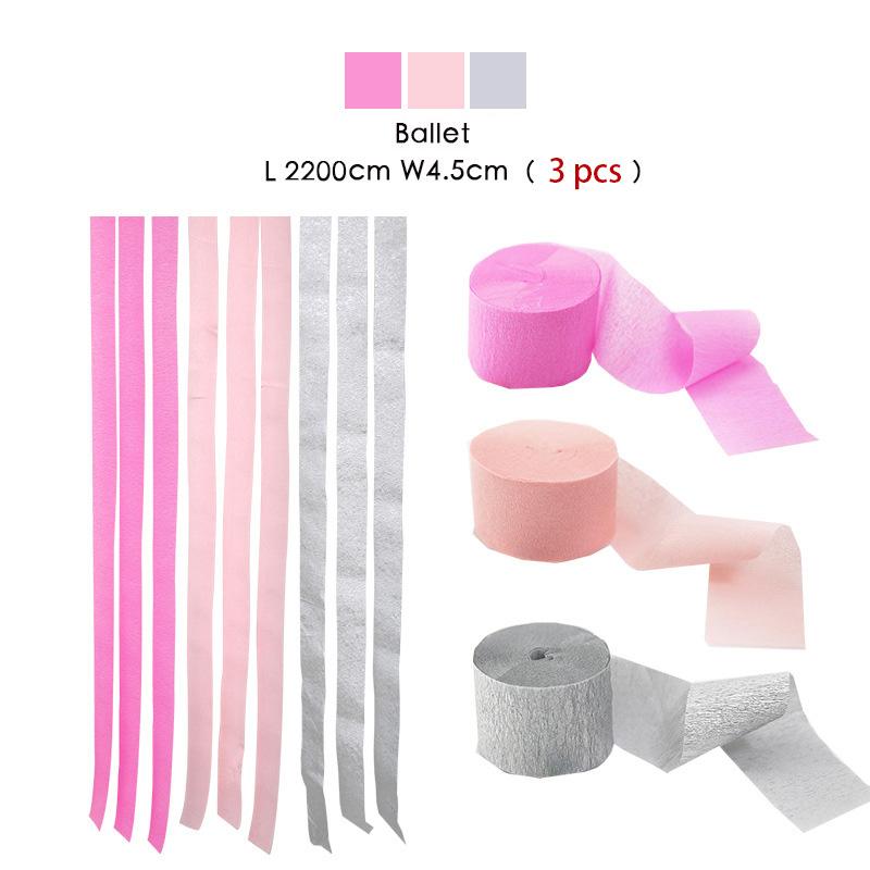 Rainbow 3Pcs/Set Crepe Paper Streamers For Wedding Birthday Party Backdrop Decoration Vibrant Multi-Colored Paper Crepe Garland Ribbon Decor