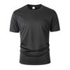 Men Solid Color Crew Neck Short Sleeve Summer Casual Sports T Shirt
