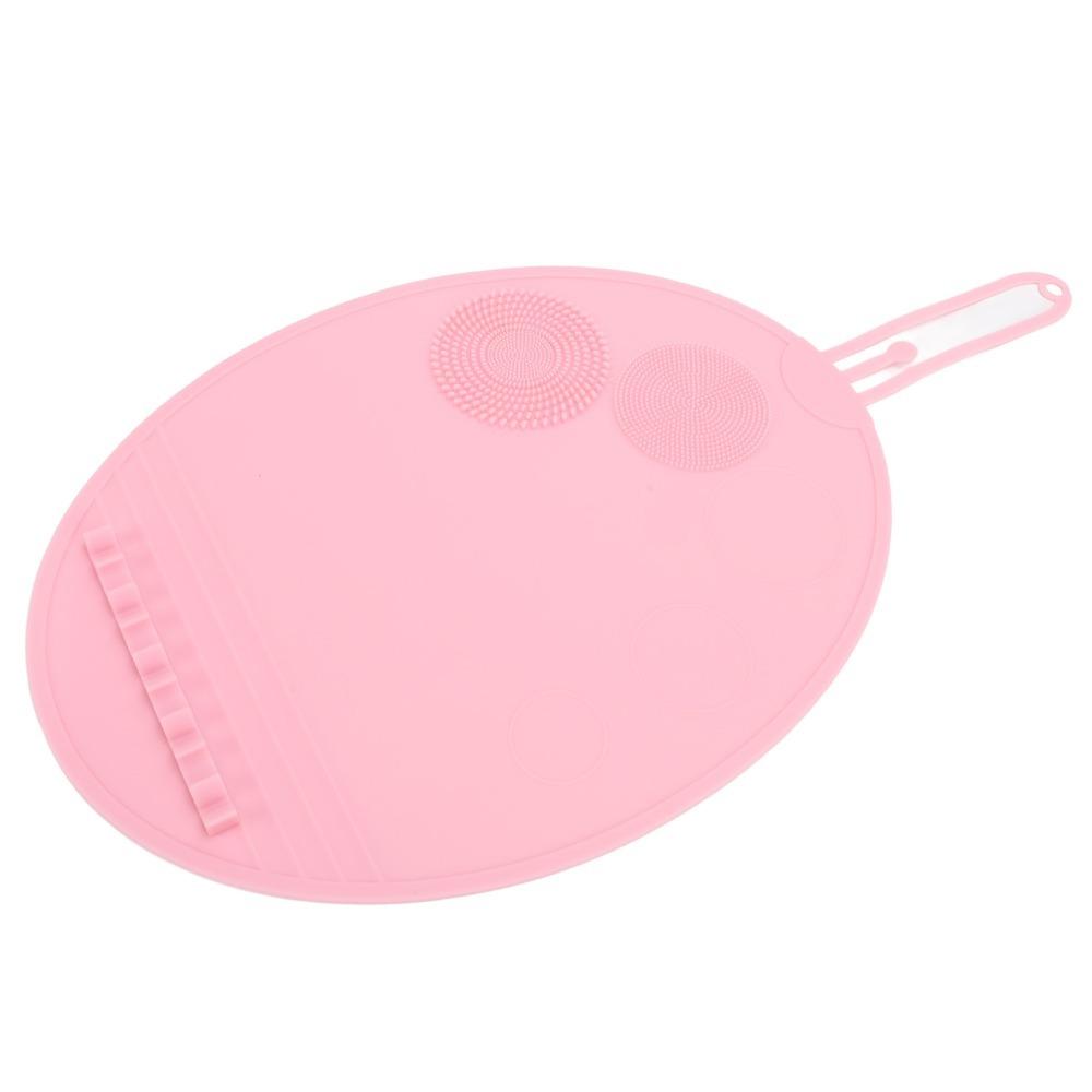 Silicone Material Silicone Brush Cleaning Mat Large Size Cosmetic Brush Scrubber Travel Use