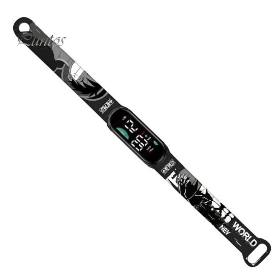 Children Digital Watch LED Cartoon Dog Print Adjustable Silicone Strap Clear Accurate Display Portable Students Unisex Wristwatch