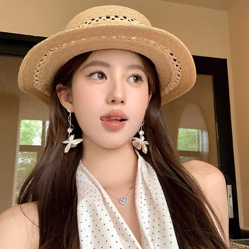 Women s Summer Light Luxury Flower Long Earrings 1 pair of earrings