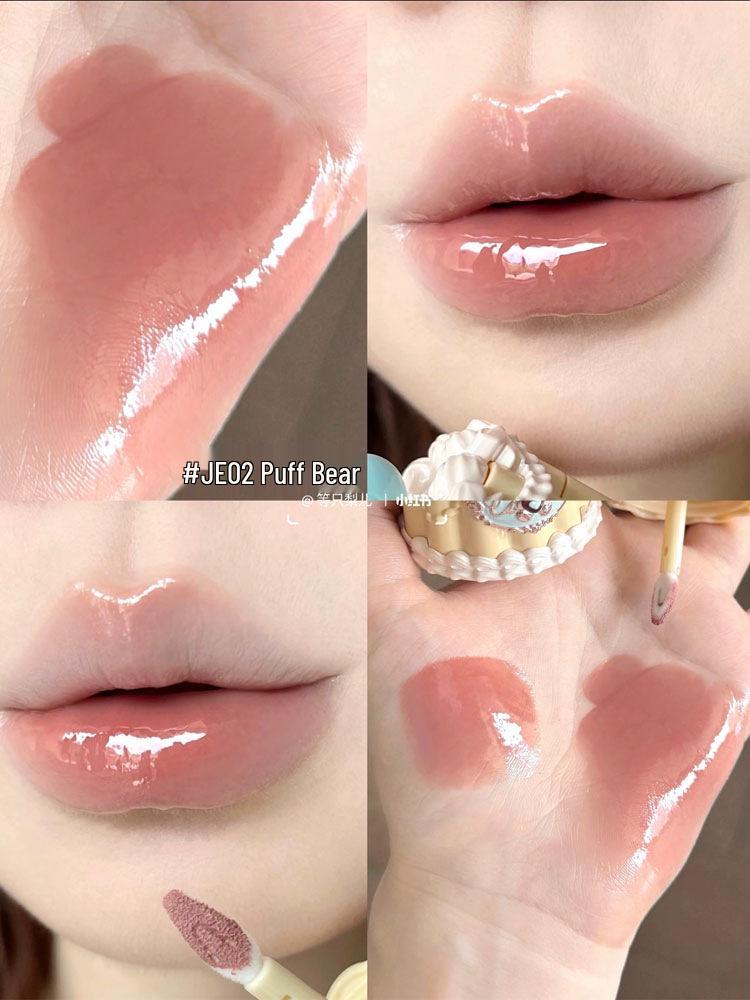 Sweetheart kleiner Bär Film-bildendes Lippen-Gelee-Glasur-Set - Erfrischender, nicht klebriger Glanz für sofortige Glas-ähnliche Lippen.