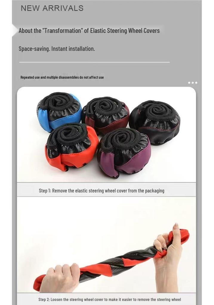 Universal Carbon Fiber Texture Steering Wheel Cover: Anti-slip, Wear-resistant, Breathable, All-Season Elastic Grip