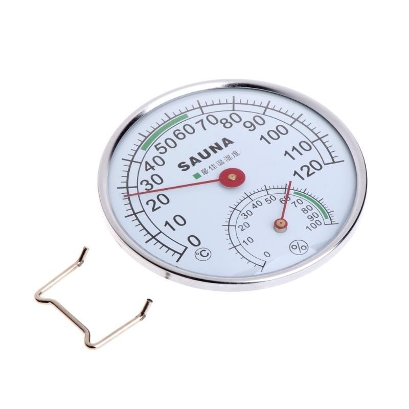 Stainless Steel Thermometer Hygrometer for Sauna Room Temperature Humidity Meter