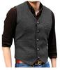 Men's V-Neck Wedding Vest - Perfect for Groom or Best Man