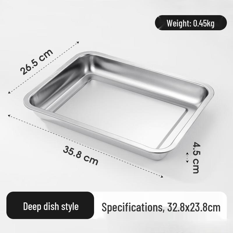 Yi Pan Stainless Steel Rectangular Divided Plate