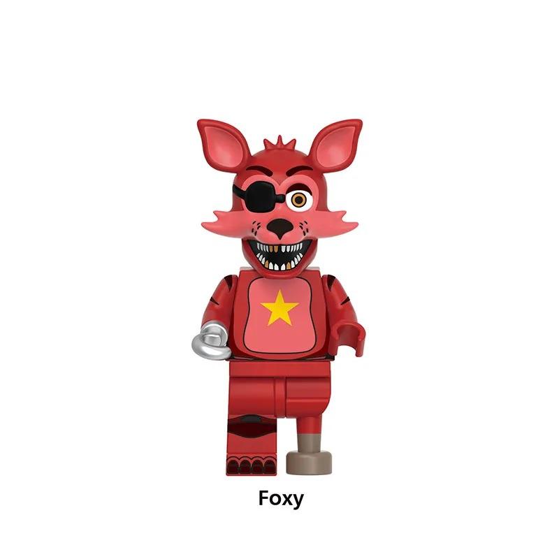 NUEVO Juego FNAF Nights Figura Mini Figuras Bloques de Construcción Esqueleto Juguetes de Terror regalo juguetes para niños molde rey