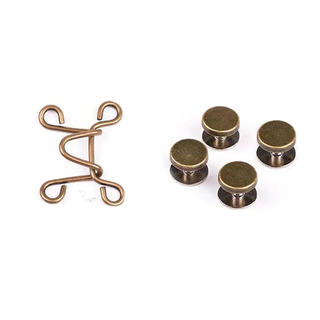 Nail-free Metal Jeans Button Snaps Detachable Pants Clip Button Pins DIY Waist Tightener Clothing Buckles Sewing Tools