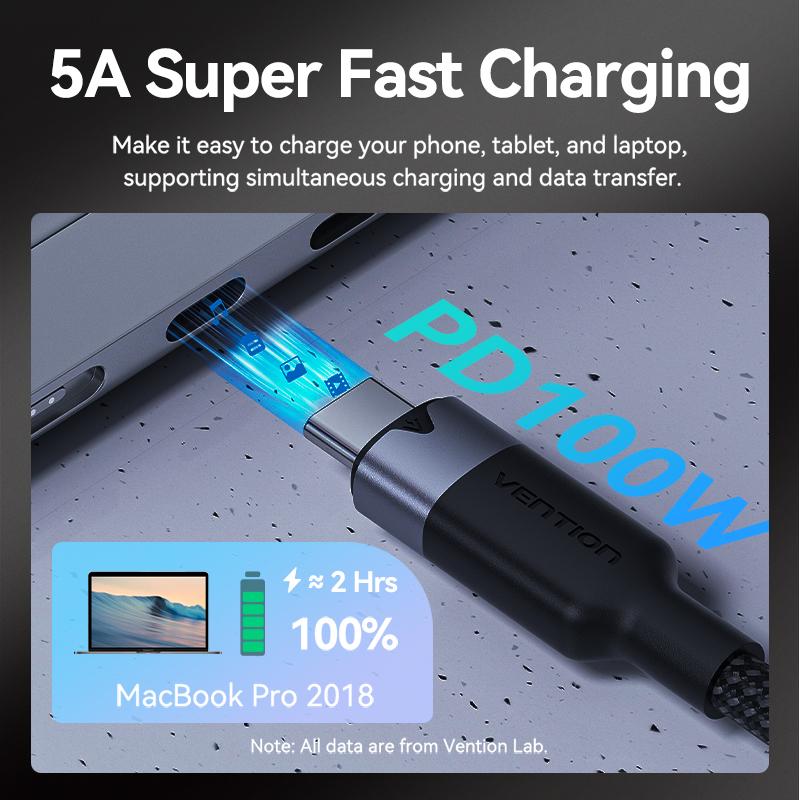 Vention USB C Extension Cable 10Gbps Type C Extender Cord Thunderbolt 3 for Xiaomi Nintendo Switch USB-C 3.2 USB Extension Cable