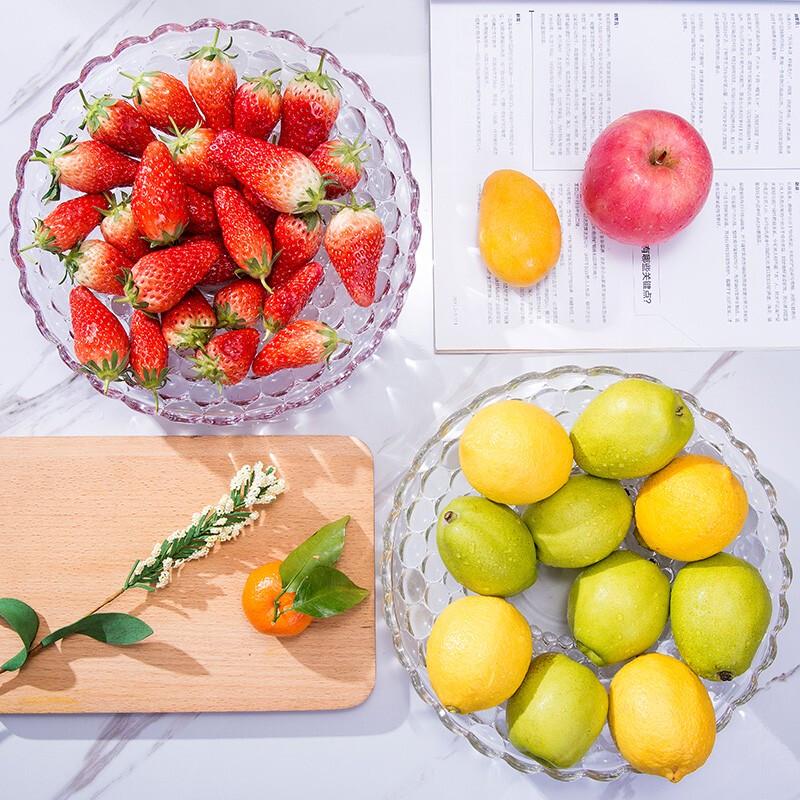 Jie Yajian 9.25-inch Glass Fruit Plate Set