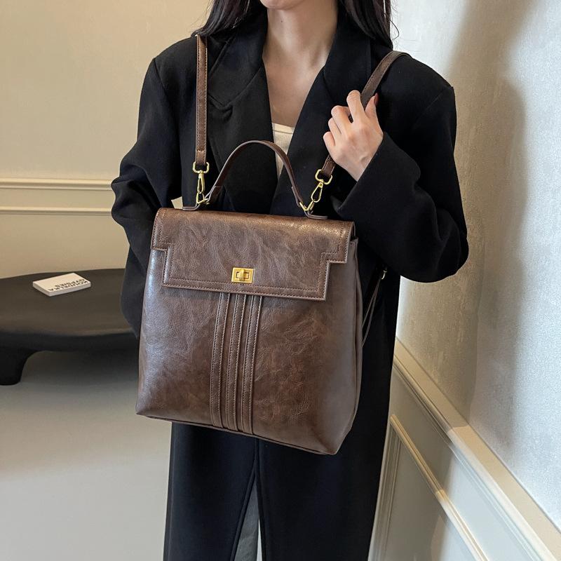 

Сумки Простые сумки через плечо для поездок на работу Рюкзаки Premium Feeling Сумки большой вместимости темно-коричневого