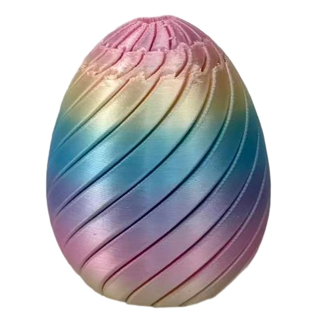 Twisty Fidget Egg 3D Printed Slippery Egg Fidget Easter Egg Toys Basket Stuffers Rotating Fidget Puzzle Toy For Stress Relief