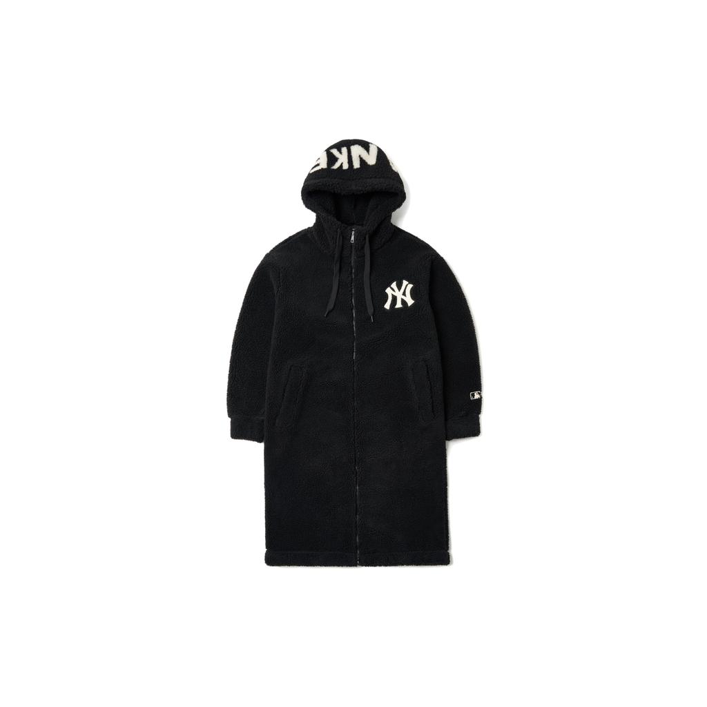 MLB New York Yankees Buchstabe Handtuch Bestickt Lässig Mittellang Lammfelljacke Unisex Jacken Schwarz 3AJPF2816-50BKS