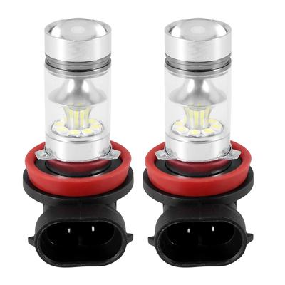 2X H8 H11 H16 6000K White 100W High Power LED Fog Lamp Driving Bulb DRL