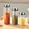 1Pcs Glass Condiment Bottle With Stainless Steel Rotatable Cap For Everyday Cooking And BBQ Pepper Shakers Kitchen Accessories