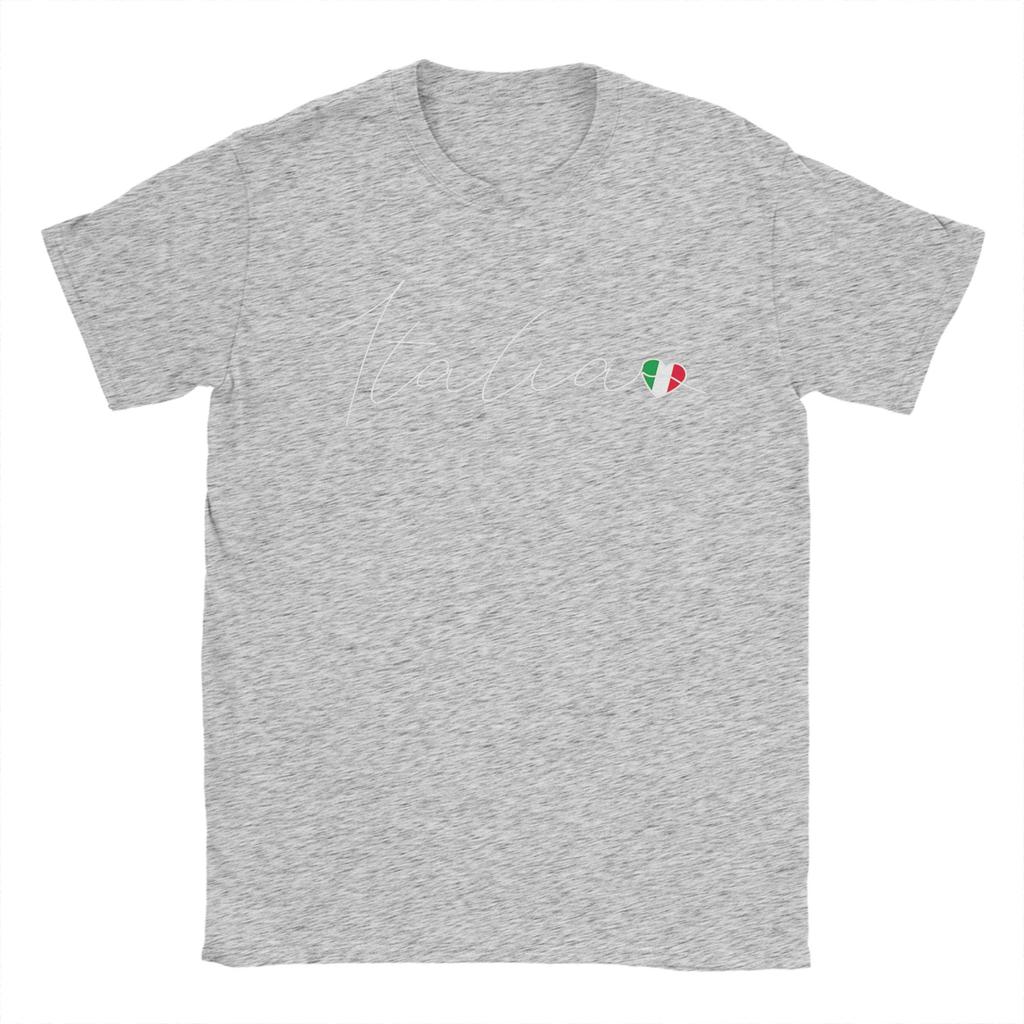 Italia Simple Love Italian Flag Heart on Italy T Shirts for Unisex  100 Cotton TShirts O Neck  Tee Shirt Short Sleeve Clothing