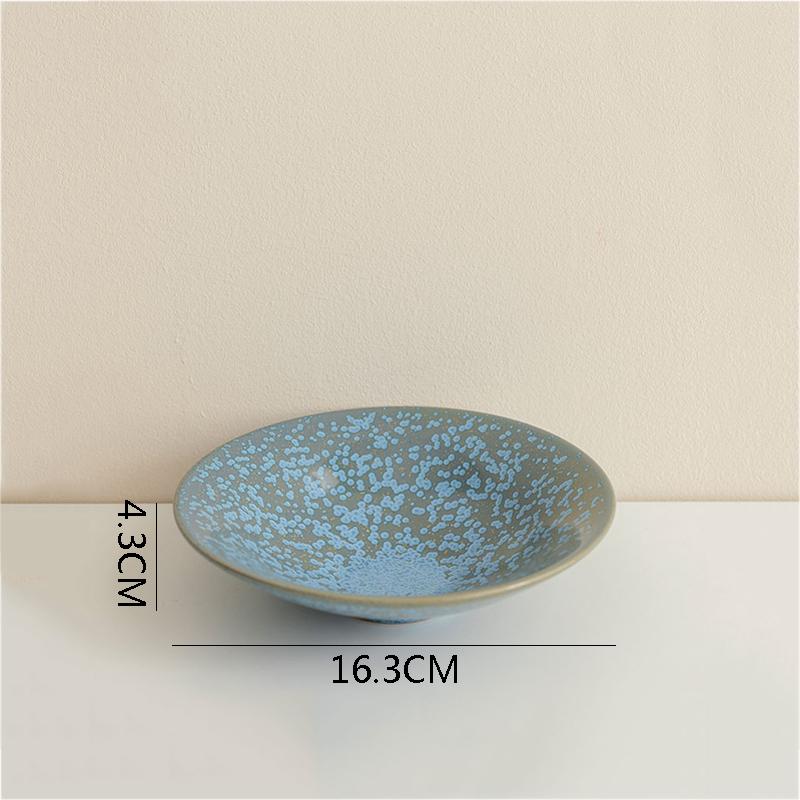 Grobes Keramikgeschirr im Vintage-Stil, kreative tiefe Schüssel, Obstschüssel, Salatschüssel, dicke Suppenschüsseln, Nudelschüsseln, rundes Spezialgeschirr