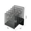 Organizador de Mesa para Arquivos em Metal Fresado com 5 Compartimentos