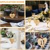 WTEMPO Wedding Heart Shaped Design Table Seat Numbers 1-20 with Holder Base Hollow-out Card Holders Festive Parties Seating Cards