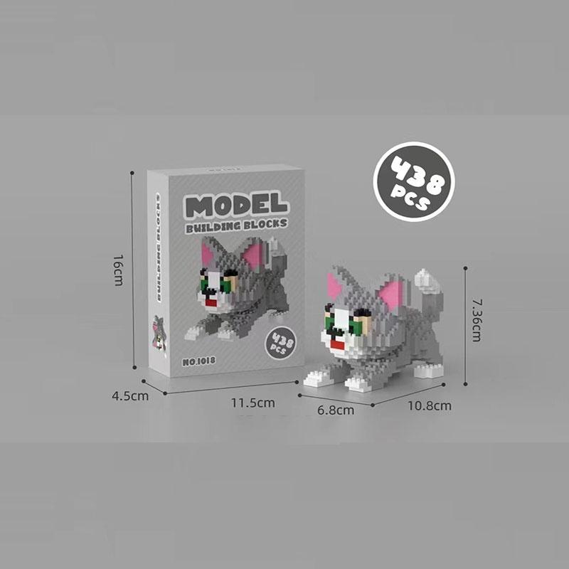 

Cat And Mouse Micro Drill Particle Building Blocks Diy Puzzle Toy Tom,438PCS