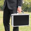 Rxakudedo Large Aluminum Attache Case/Tool Case with Block Cushion, Black, Password Entry, 16.5" Long x 5.5" Wide x 13.5" High