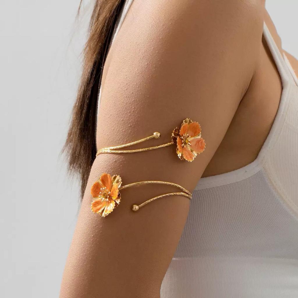 Open Arm Ring Fashion Niche Design Sense Bracelet Creative Asymmetrical Adjustable Alloy Bracelet Women