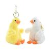 Yousheng Squeaky Duck Keychain with Hanging Buckle Stuffed Animal Toy Plushie Doll Key Ring Holder Handbag Backpack Decoration Birthday Gift