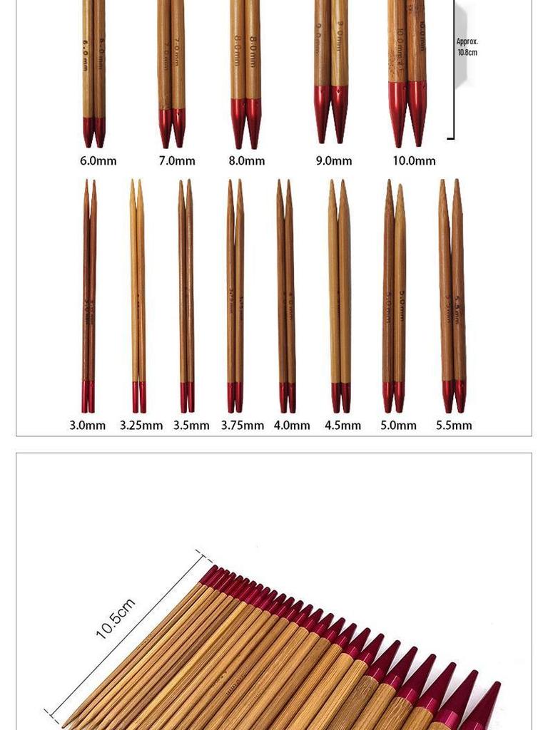 Detachable Circular Bamboo Knitting Needle Set - DIY Crochet Tools