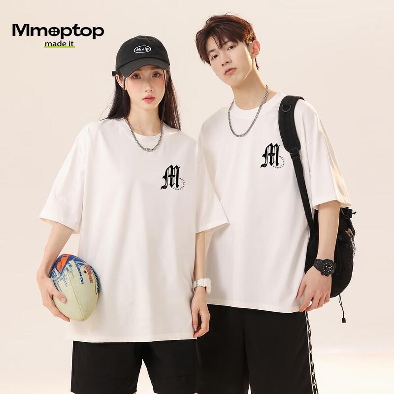 MMOPTOP High Street Trendy Letter Print Loose Fit Cotton T-Shirt