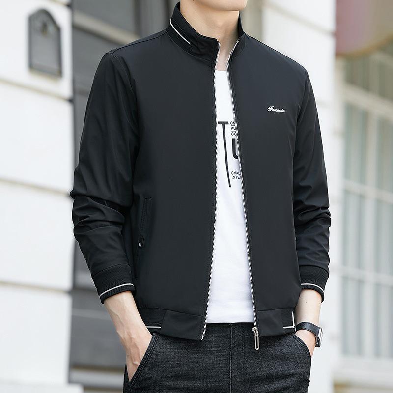 Men's Loose Fit Jacket - Spring & Autumn, Plus Velvet Warmth, Casual Thin Coat, Large Size.