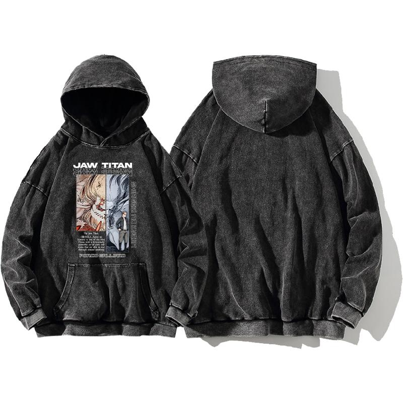 

Аниме Толстовка Атака Титанов Принт Эрен Йегер С капюшоном Мужская Женская Винтажные Худи Хлопковая Толстовка Вареная Джинса Уличная Одежда Харадзюку XXL чёрный