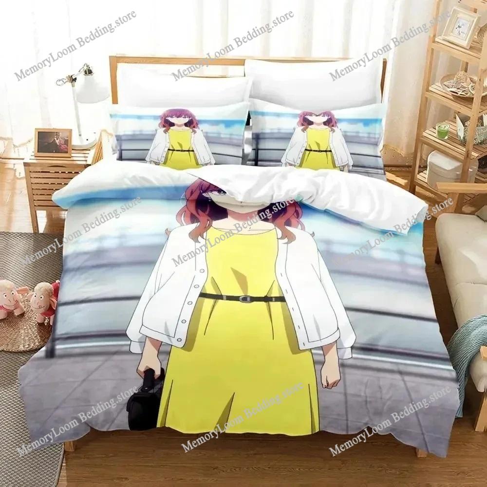 Anime Theme Cute The Ice Guy His Cool Female Colleague Bedding Set Full/Queen Size Duvet Cover Pillowcase Kids Bedroom Soft Set