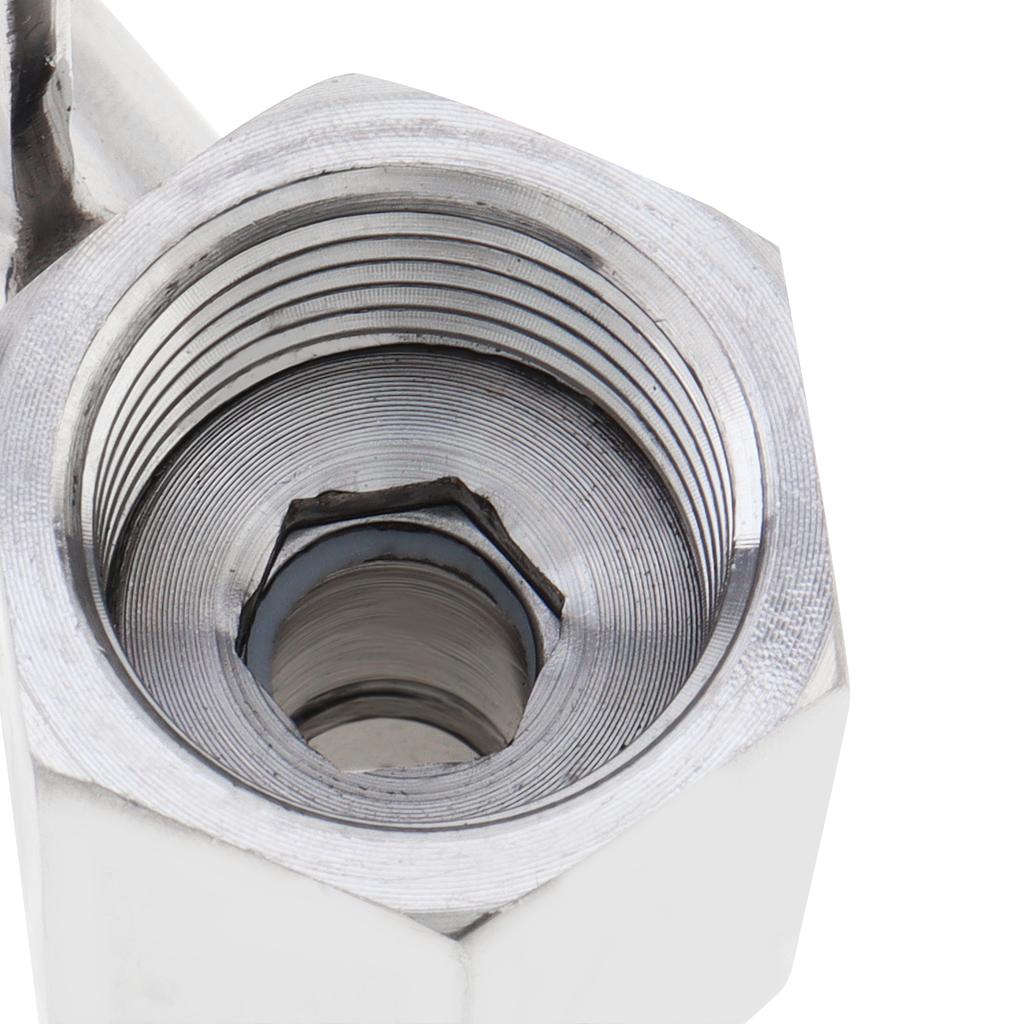 1/2 Inch Female X Male NPT Thread 304 Stainless Steel Mini Ball Valve Shut-off Valve Shower Head Flow Control Valve for Pipe / Bathroom