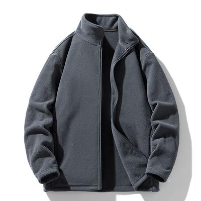 Cardigan Sweater Trend Autumn Retro Solid Color Stand-up Collar Jacket Jacket Men's and Women's Japanese Loose and Versatile Casual Top