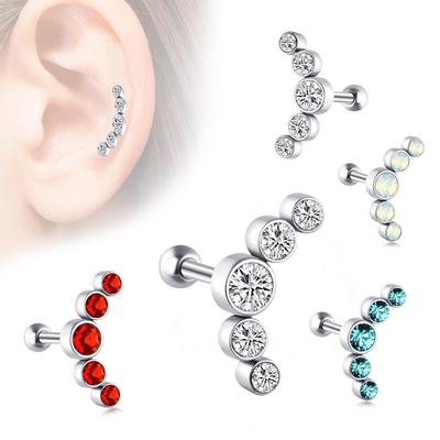 Boucles d'oreilles à tige en acier inoxydable avec diamants anti-tchèques