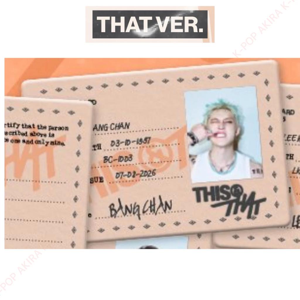 Stray Kids THIS & THAT ALBUM PHOTO CARD / JAPAN POB / LUCKY DRAW / OFFICIAL / Pre-Order