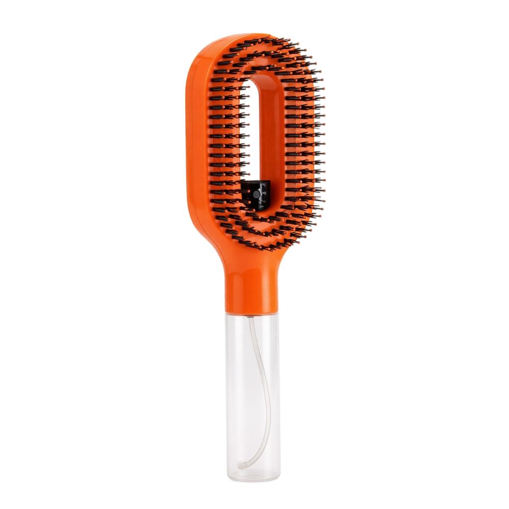 Spray Hairbrush with Handle Press Water Spray Comb for Scalp Massage and Flyaway Hair Control Suitable for Wet and Dry Hair Styling