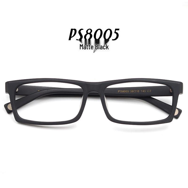 Ochelari de acetat cu ramă completă pătrată pentru bărbați pentru fețe mari sau late, Stil 8005.