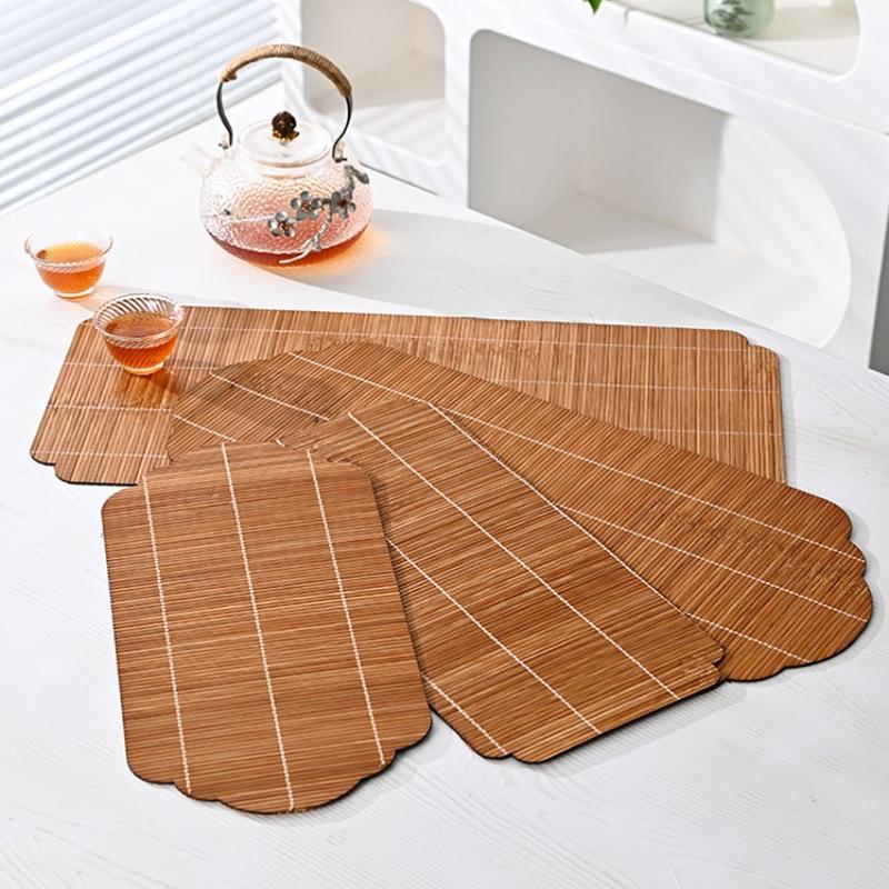 Creative Handmade Bamboo Tea Mat Craftsmanship Kung Fu Tea Set Accessories Tea Making Insulation Mat Bamboo Mat Dry Tea Mat