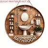 Wall Art Sign Circle Decor Plaque Hanging Pendant Toilet Decor Plate  Home Decor
