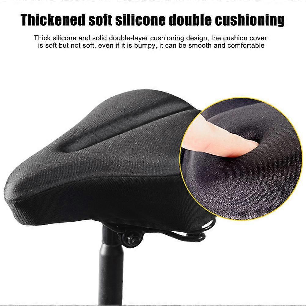 Gel Bike Seat Cover Exercise Bike Seat Cushion Cover Pad Extra Soft Gel Bicycle Seat Bike Saddle Cushion New