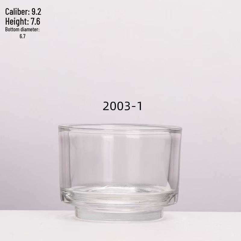 Thickened European Stripe Glass Candle Jar with Arched Bottom