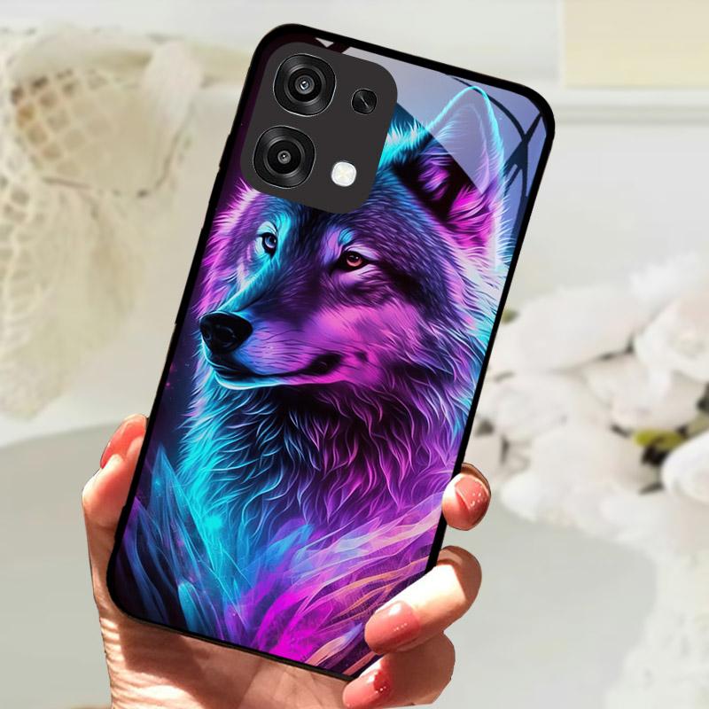 For Oppo A6 A 6 Pro F31 5G CPH2781 Case Fashion Painting Tempered Glass Cover For OPPO A6Pro Phone Fundas Protective Shell Coque